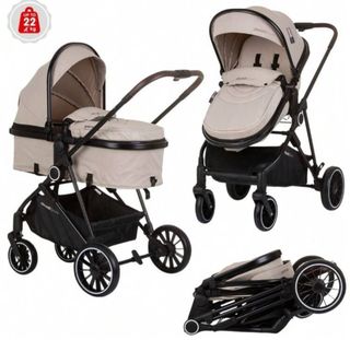 Cochecito bebé ligero beige