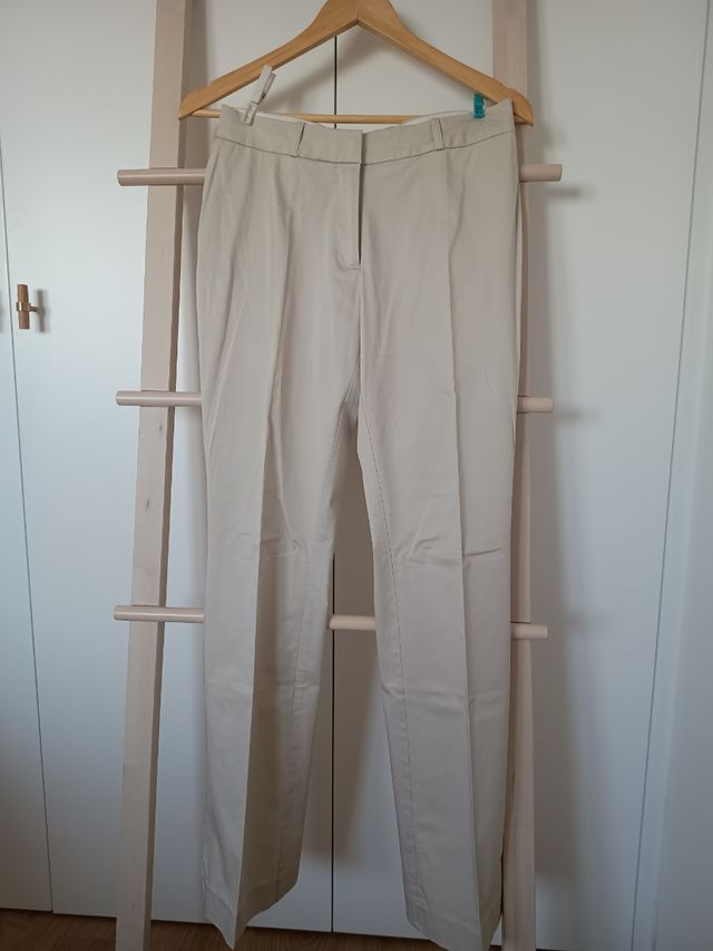 Pantalones traje verano - beige, azul