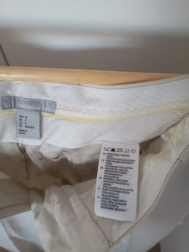 Pantalones traje verano - beige, azul