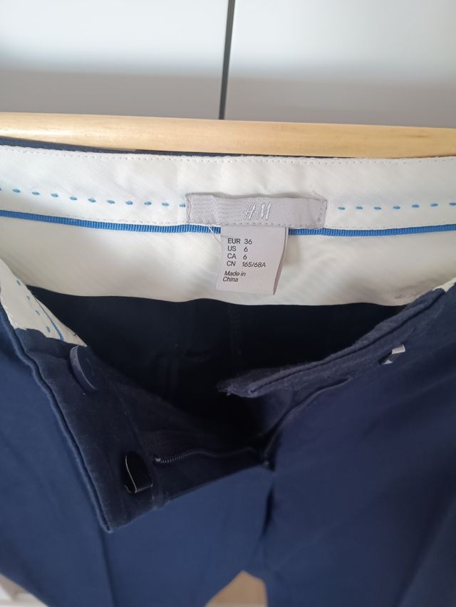 Pantalones traje verano - beige, azul