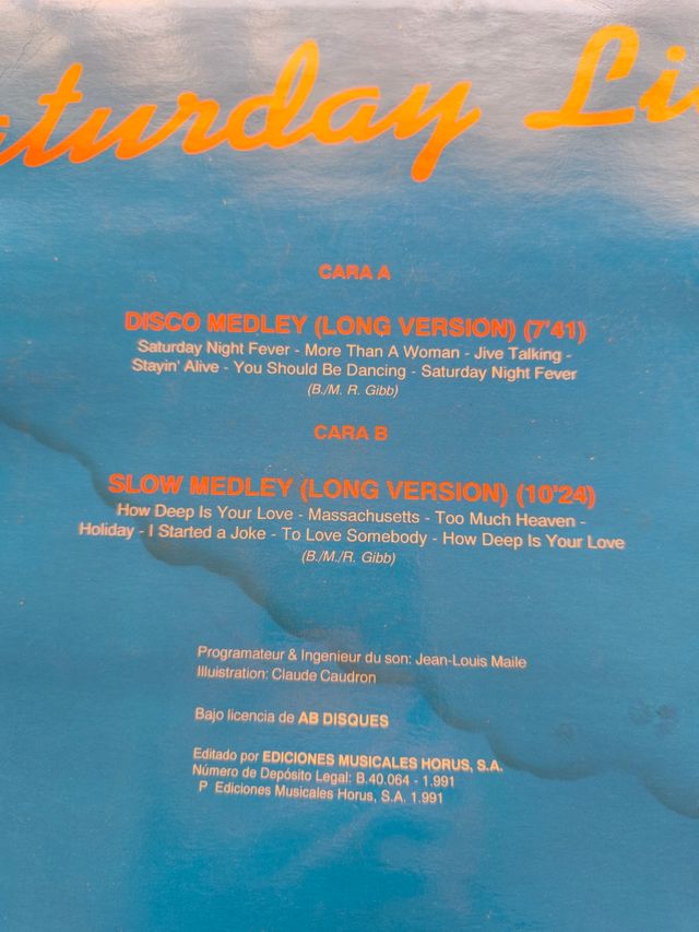 Disco Medley - Saturday Live - Vinilo