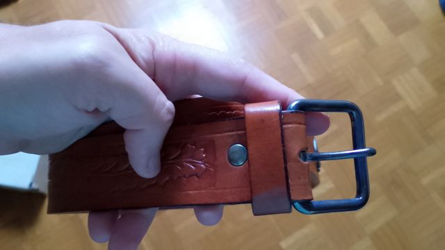 Cinturón piel marrón - Talla L