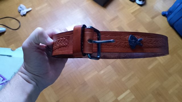 Cinturón piel marrón - Talla L