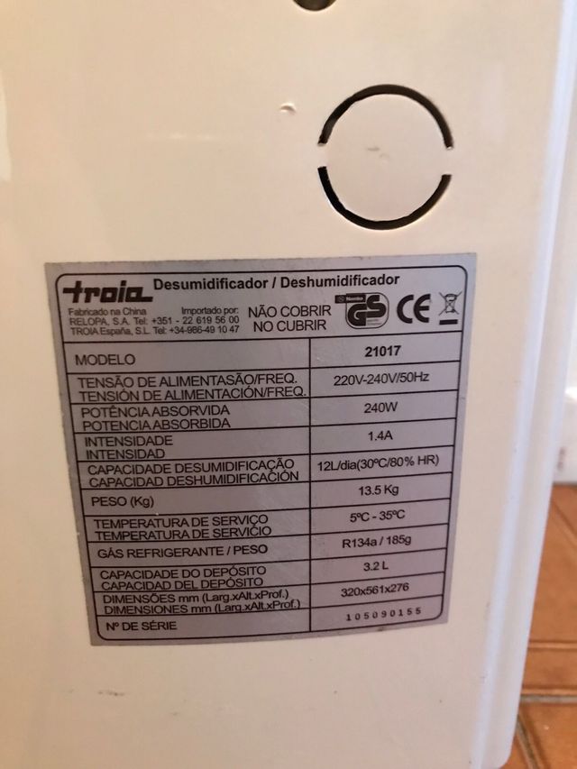 Desidratador Troia 2107 de 12 litros/dia