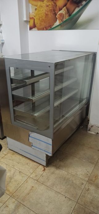 Vitrina expositora acero inoxidable