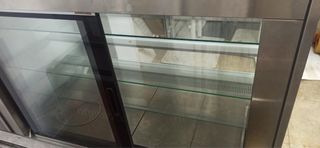 Vitrina expositora acero inoxidable