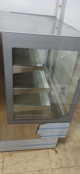 Vitrina expositora acero inoxidable