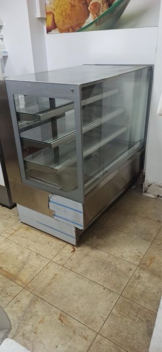 Vitrina expositora acero inoxidable