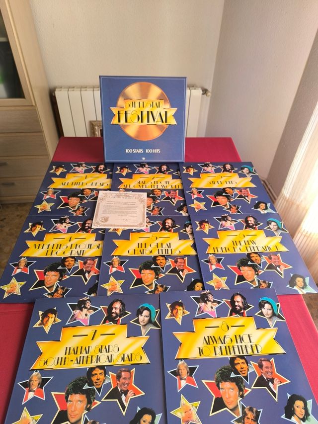 Caja 8 Lps Superstar Festival, 100 Stars, 100 Hits