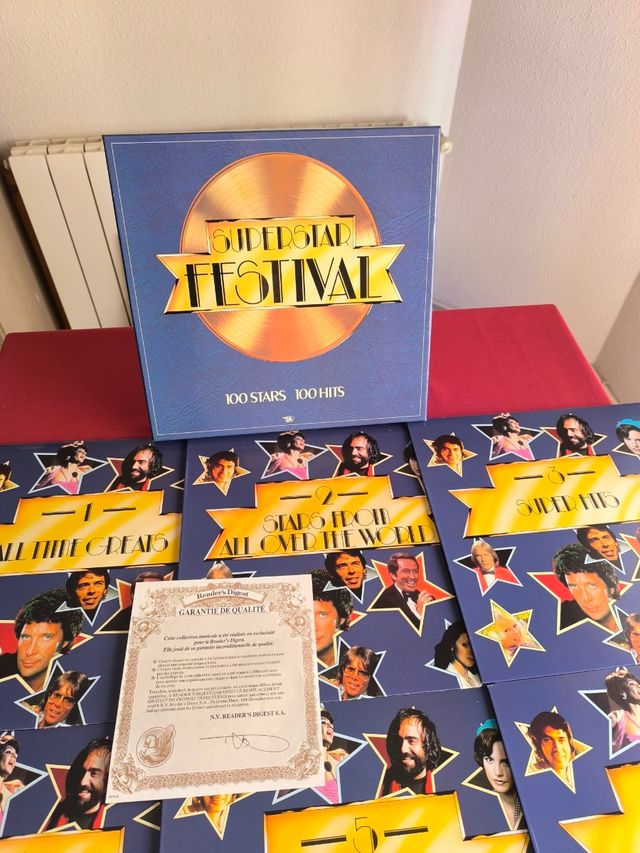 Caja 8 Lps Superstar Festival, 100 Stars, 100 Hits