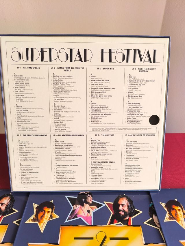 Caja 8 Lps Superstar Festival, 100 Stars, 100 Hits