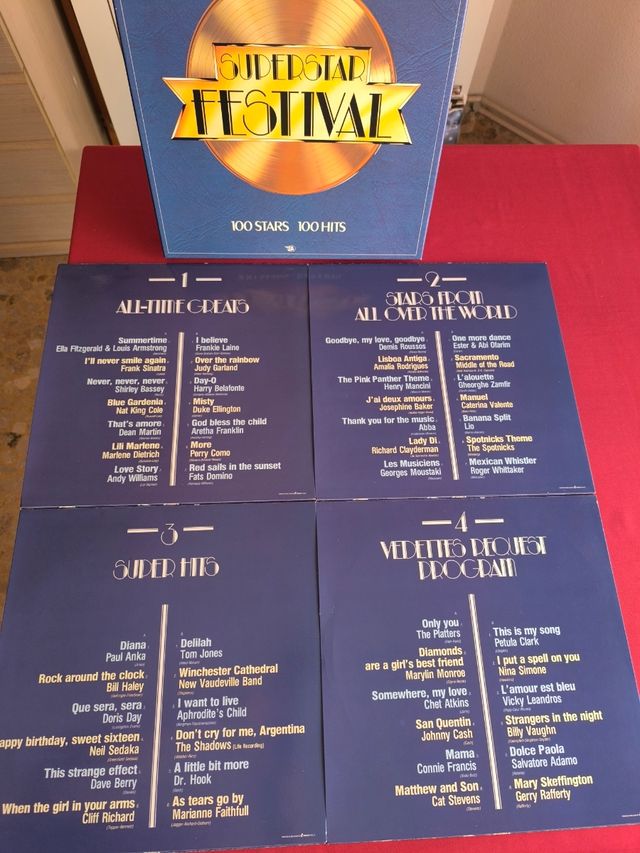 Caja 8 Lps Superstar Festival, 100 Stars, 100 Hits