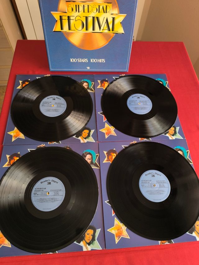 Caja 8 Lps Superstar Festival, 100 Stars, 100 Hits
