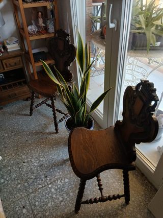 2 Sillas Clásicas Barroco Madera