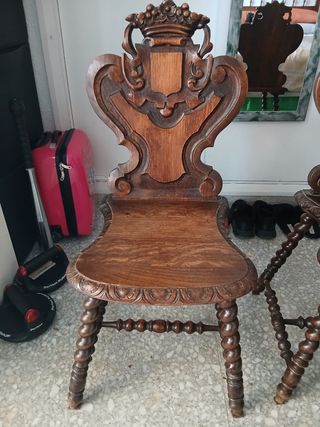 2 Sillas Clásicas Barroco Madera