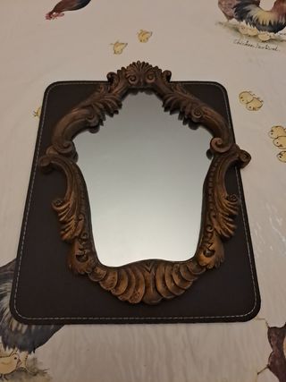 Espejo vintage dorado