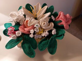 Bouquet uncinetto fiori handmade