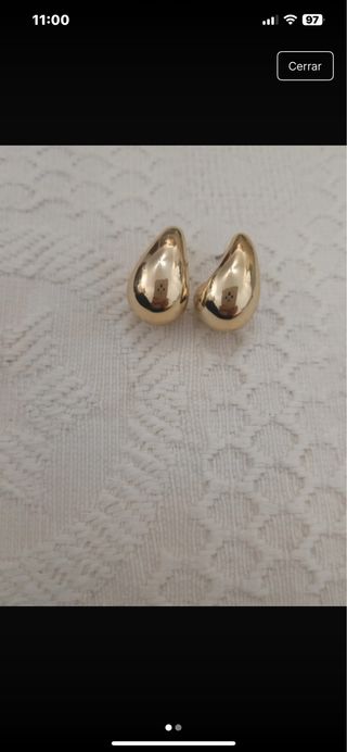 Pendientes dorados Zara