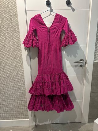 Vestido sevillana color buganvilla