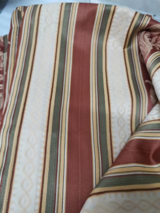 Cortinas rayas beige y marrón