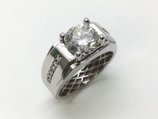 sello oro 18k con diamante de laboratorio t. 18 (18,47 mm)
