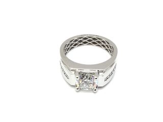 sello oro 18k con diamante de laboratorio