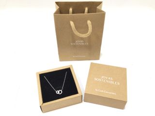 collar plata 925mm con piedra con circonita 19 5cm