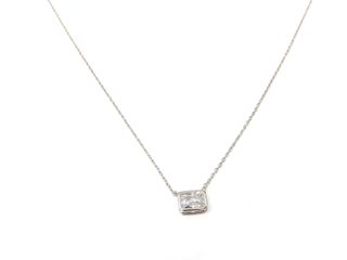 collar plata 925mm con piedra con circonita 19 5cm