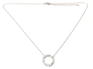 collar plata 925mm con piedra con circonita 19 5cm