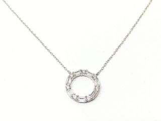 collar plata 925mm con piedra con circonita 19 5cm