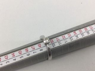 sortija oro 18k con piedra con diamante