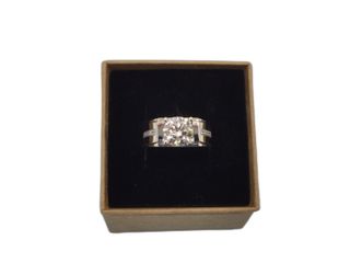 sello oro 18k con diamante de laboratorio