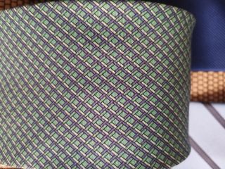Corbata Italiana Seda Natural verde y morada