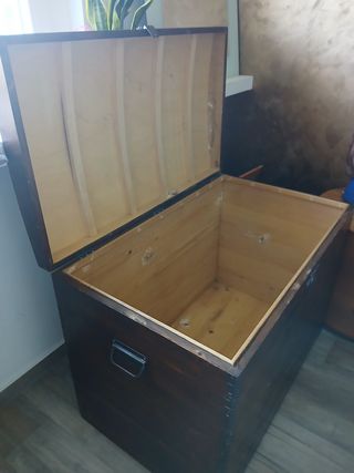 Baule legno vintage anni '50-'60