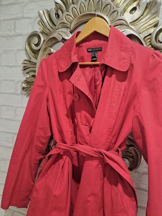 Gabardina roja - Talla 38 amplia impecable