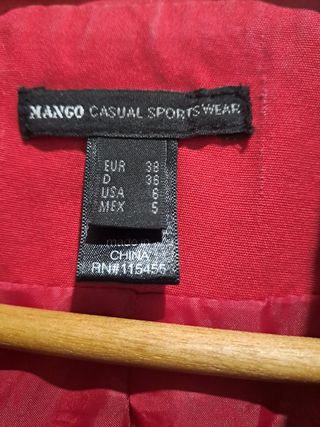 Gabardina roja - Talla 38 amplia impecable