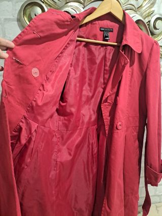 Gabardina roja - Talla 38 amplia impecable