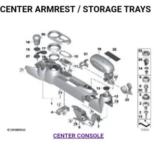 Carga inalámbrica Mini F56/F57 APOYABRAZOS