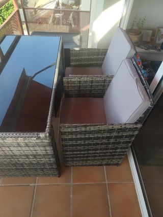 Mesa jardín - Exterior - mimbre