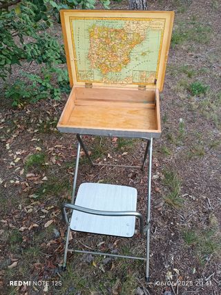Pupitre Escolar Infantil Plegable Vintage 