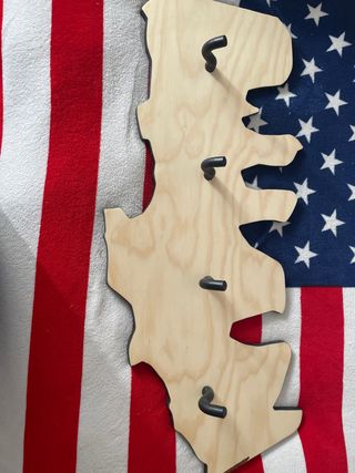 Perchero de Pared - Madera y Metal