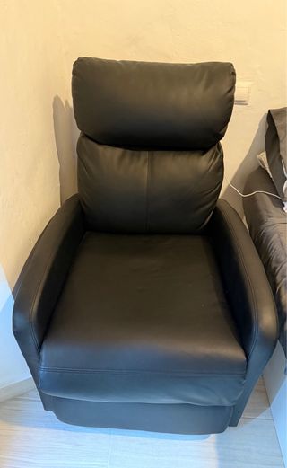 Sillón Relax Negro - Piel Sintética