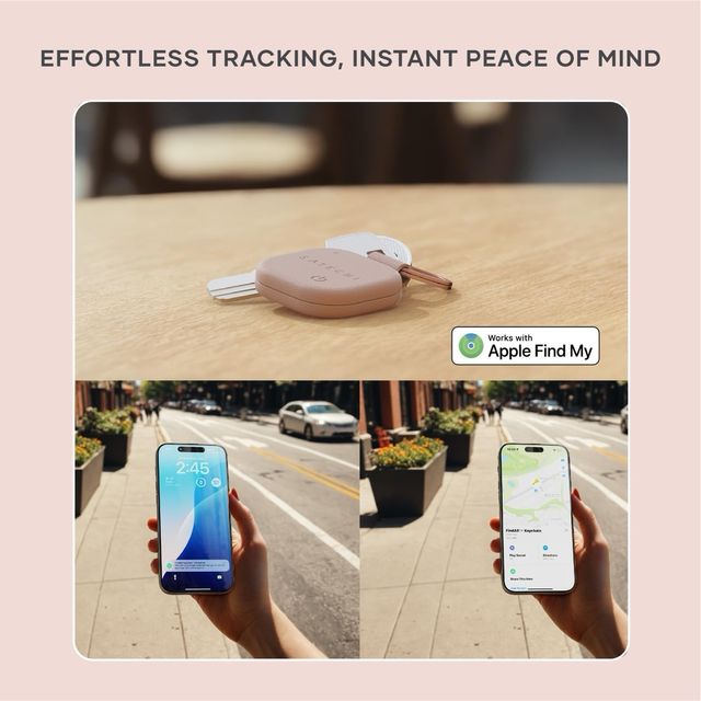 Satechi Llavero con apple Find My tracker-rosa