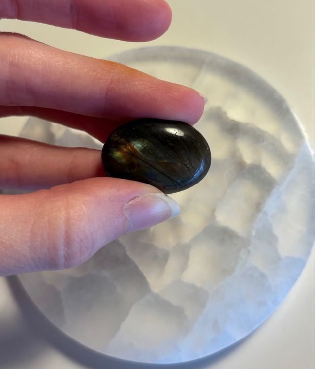 Mineral labradorita rodada