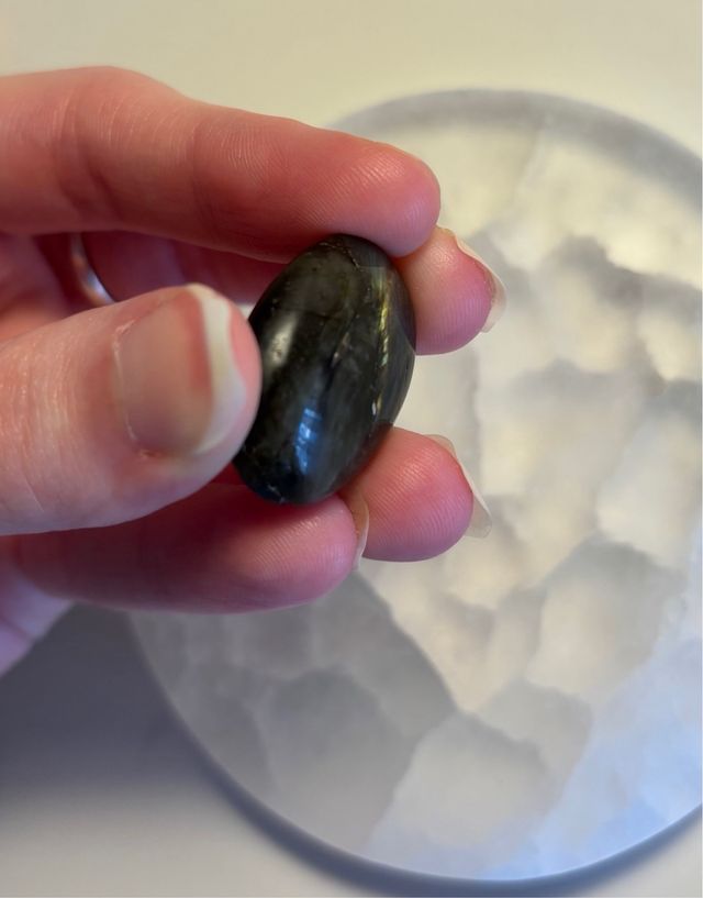 Mineral labradorita rodada