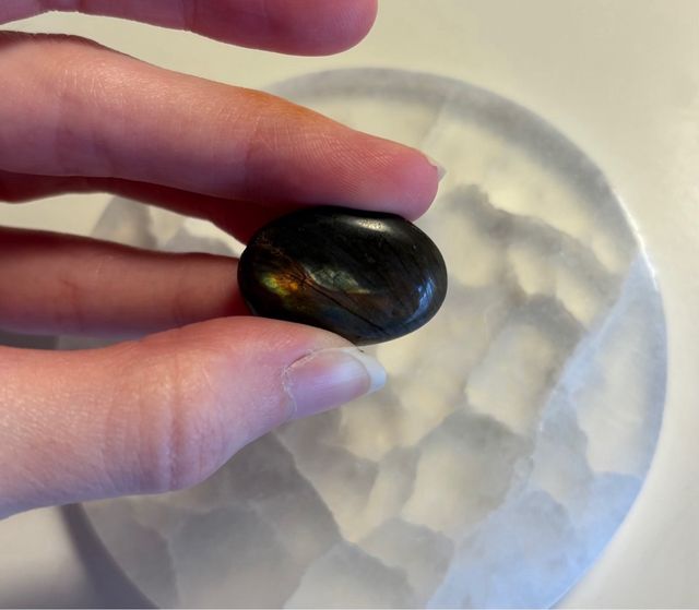 Mineral labradorita rodada