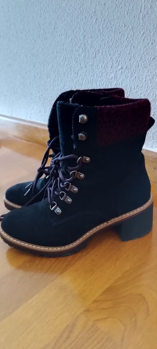 Botines Invierno Negro-Morado