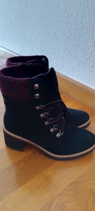 Botines Invierno Negro-Morado