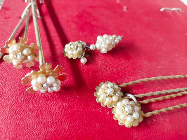 Aderezo Fallera niña: pendientes y horquillas