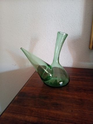 Botijo cristal verde vintage